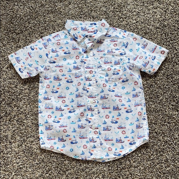The Children's Place Other - Beachy Nautical Button Down Toddler Shirt